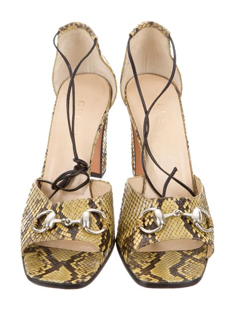 gucci high heels sandals with snake|gucci snakeskin shoes.